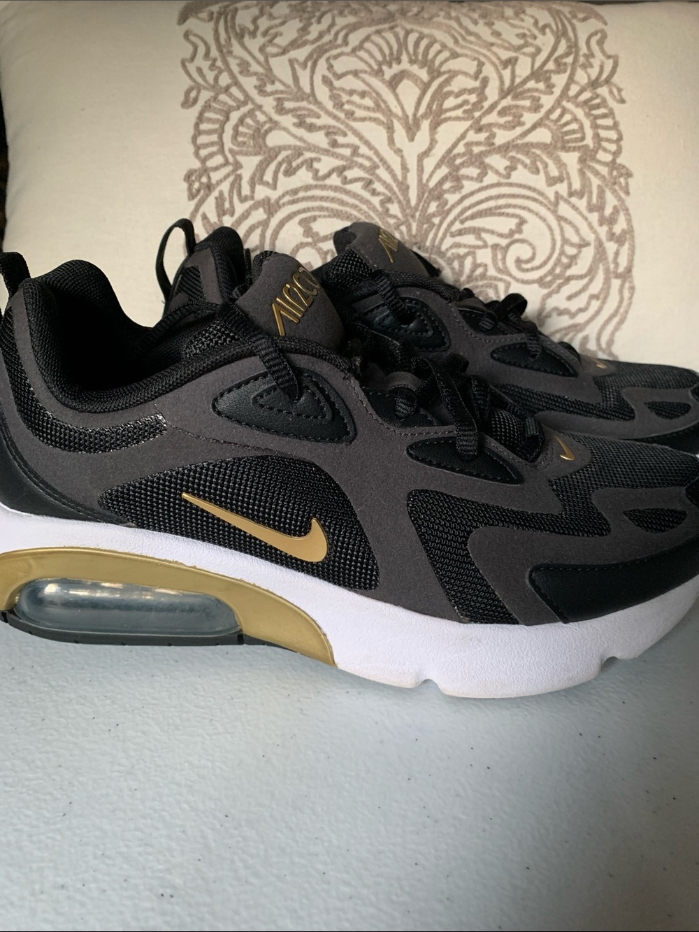 Nike Youth Black and Gold Athletic Sneakers